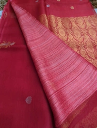 Pure Handloom Muslin - Red