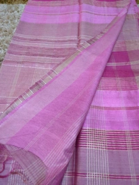 Pure Handloom Tusser Kora - Blush Pink