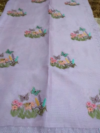 Designer Kota Work - Blue Chalk