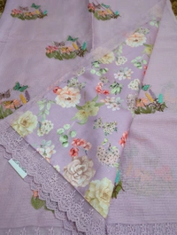 Designer Kota Work - Blue Chalk