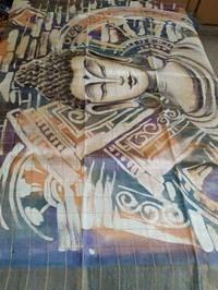 Pure Handloom Tusser Checks  - Rodeo Dust