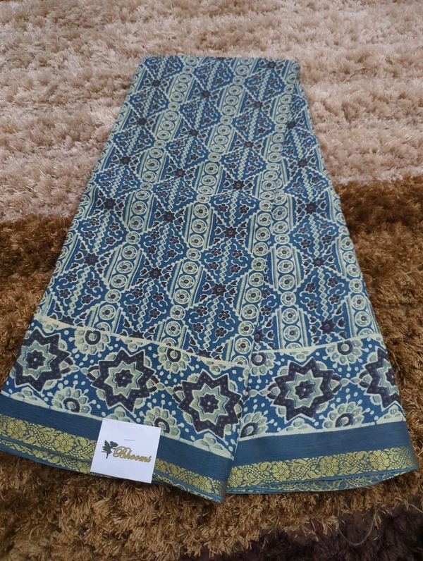 Pure Chinnon Ajarakh - blue