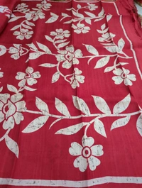 Pure Handloom Silk Digital  - Red