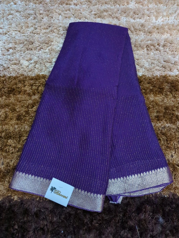 Pure Chinnon With Bandhej Blouse  - Pigment Indigo