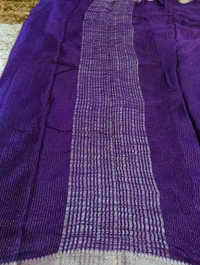 Pure Chinnon With Bandhej Blouse  - Pigment Indigo