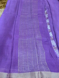 Pure Chinnon With Bandhej Blouse  - Electric Violet