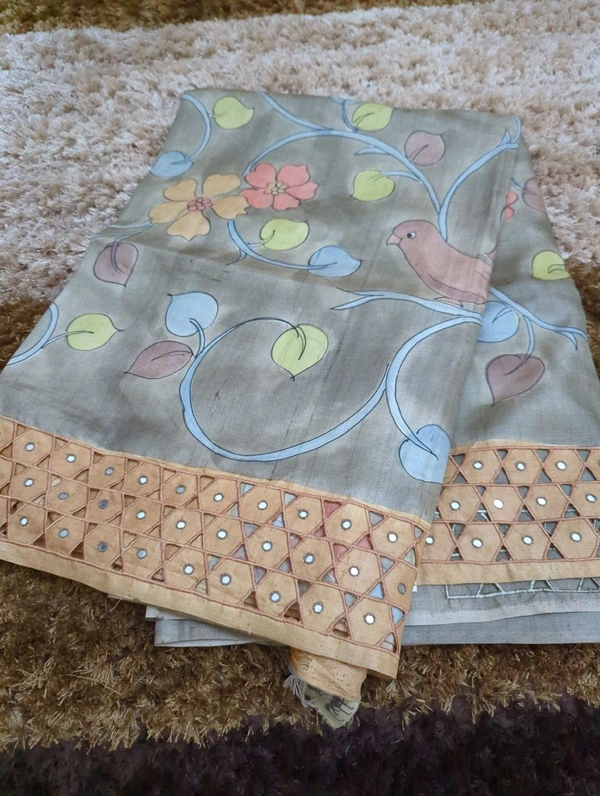 Pure Handloom Tusser Designer  - Del Rio