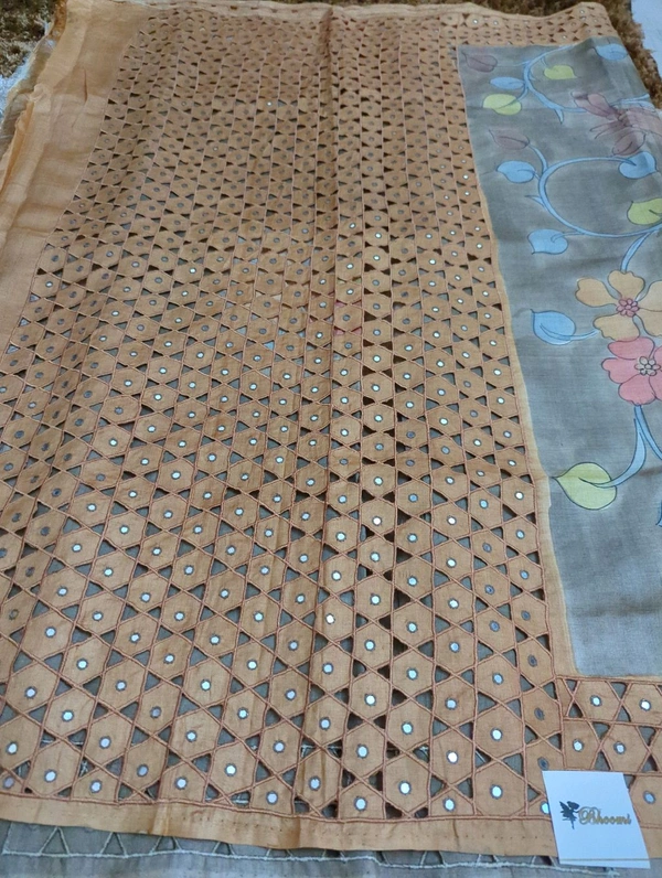 Pure Handloom Tusser Designer  - Del Rio