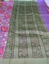 Pure Chanderi Digital - blue