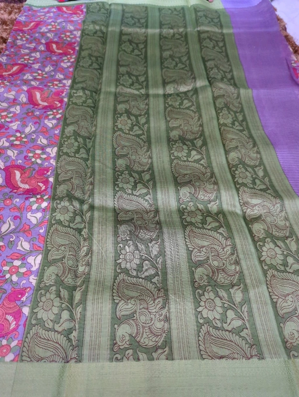 Pure Chanderi Digital - blue