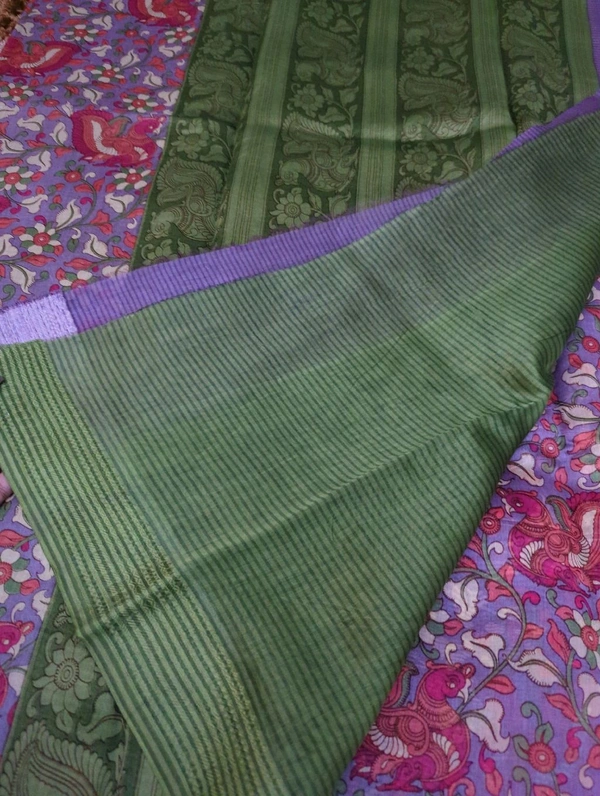 Pure Chanderi Digital - blue
