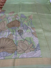 Pure Chanderi Digital - green
