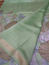 Pure Chanderi Digital - green