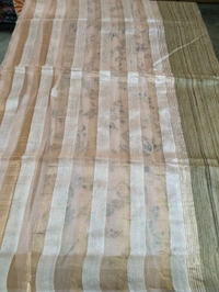 Pure Handloom Tissue  Tusser  - Pink light