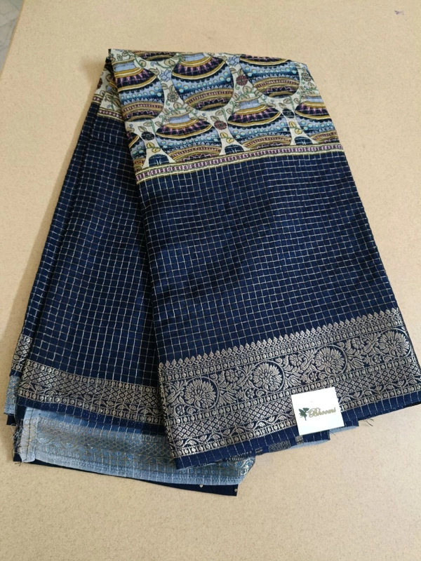Pure Chinnon Checks - Navy Blue
