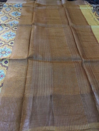 Pure Handloom Tusser Digital - Gold