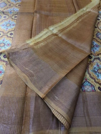 Pure Handloom Tusser Digital - Gold