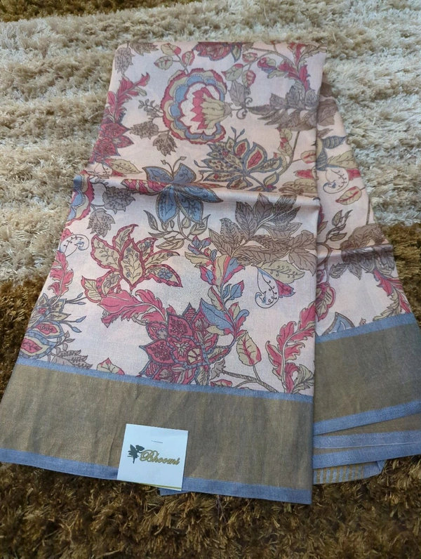 Pure Handloom Tusser Digital - Sundown