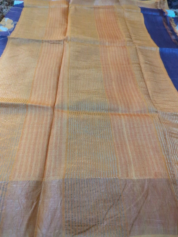 Pure Handloom Tusser Digital  - Brown
