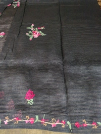 Pure Handloom Lenin Silk - Black