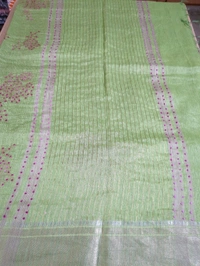 Pure Silk Lenin Designer  - Mint Green