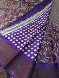 Pure Handloom Tusser Digital  - Fuchsia Pink