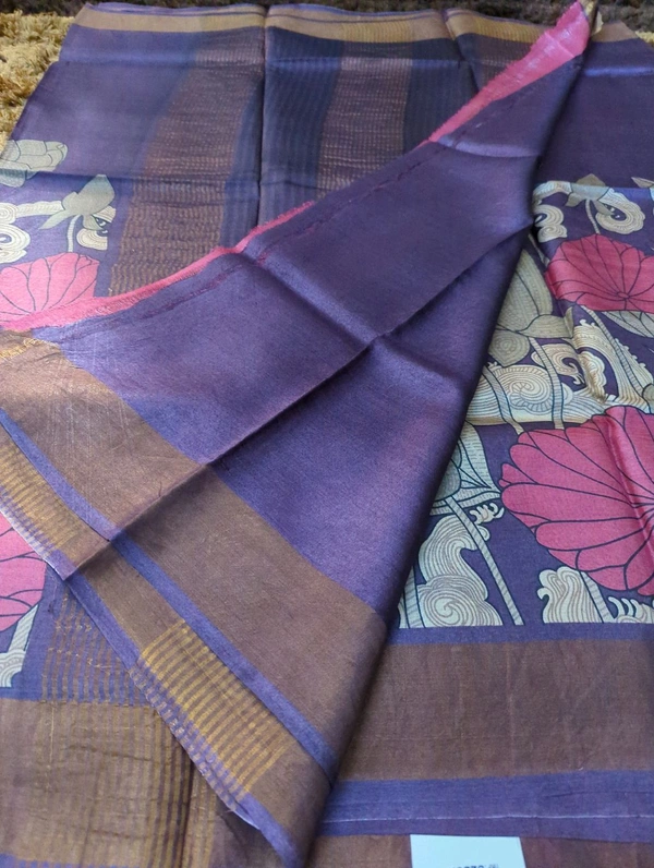 Pure Handloom Tusser Digital  - Seance