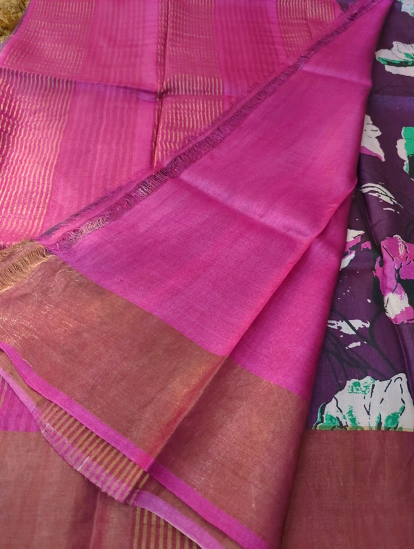 Pure Handloom Tusser Digital  - Seance