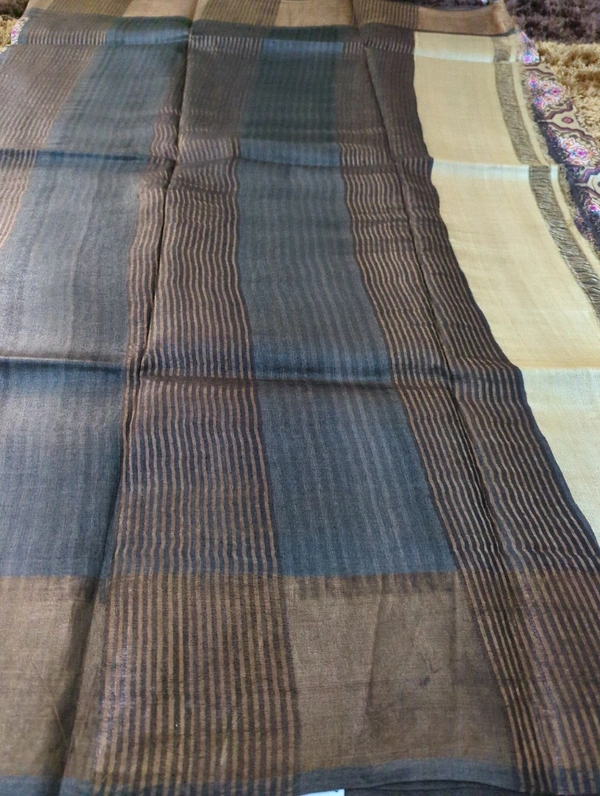 Pure Handloom Tusser Digital - Bone