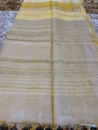 Pure Handloom Tusser Kora - Gold