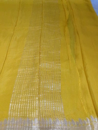 Pure Chinnon With Bandhej Blouse - Gold