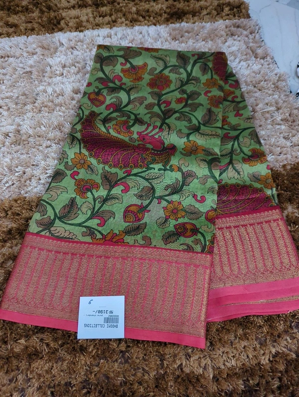 Pure Chanderi Digital  - Black 6