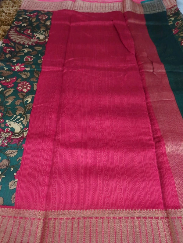 Pure Chanderi Digital  - Black 7