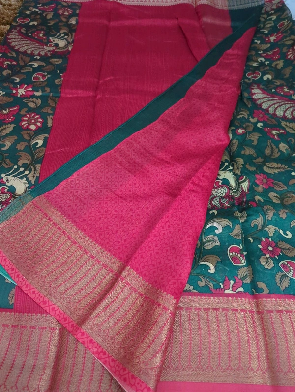 Pure Chanderi Digital  - Black 7