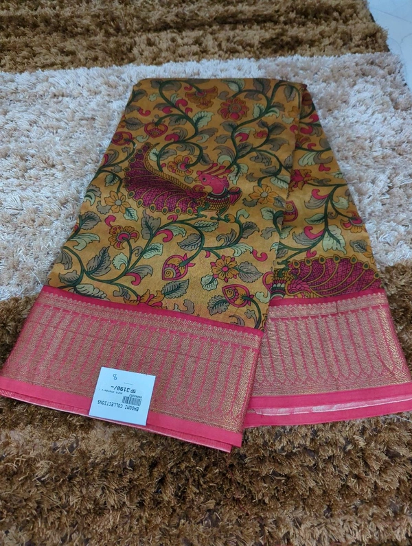 Pure Chanderi Digital  - Black 8