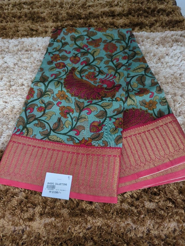 Pure Chanderi Digital  - Black 9