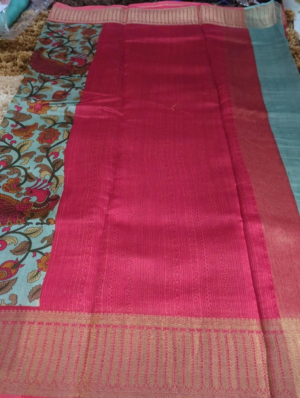 Pure Chanderi Digital  - Black 9