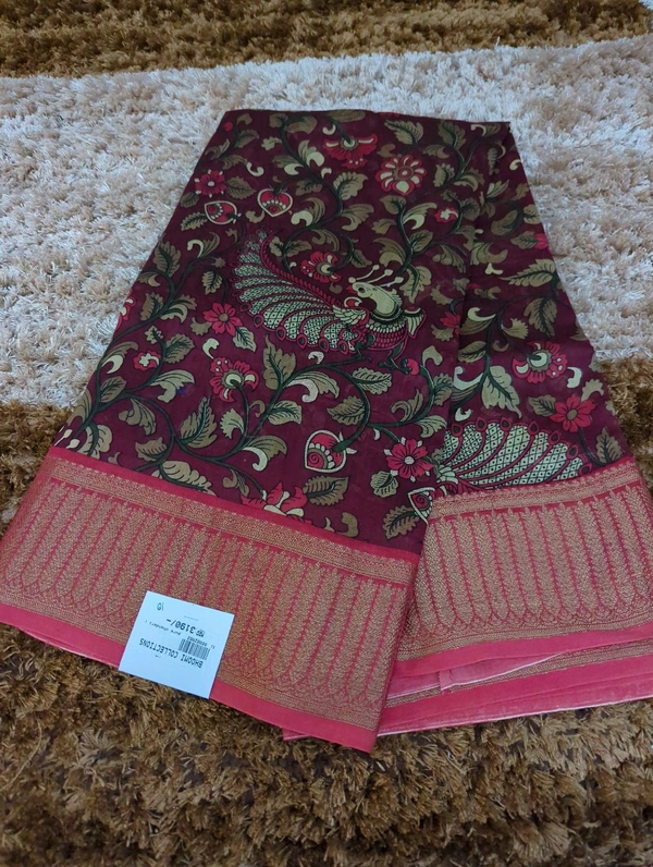 Pure Chanderi Digital  - Black 10