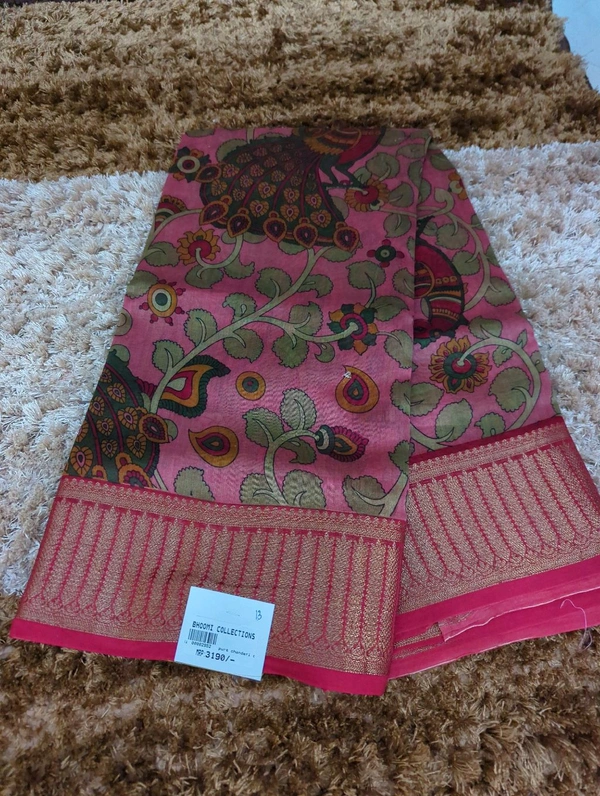 Pure Chanderi Digital  - Black 13