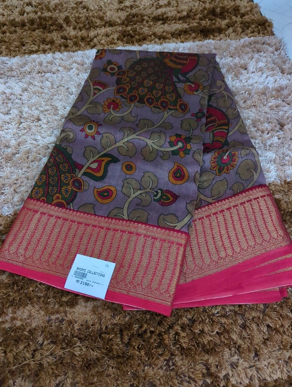 Pure Chanderi Digital  - Black 14