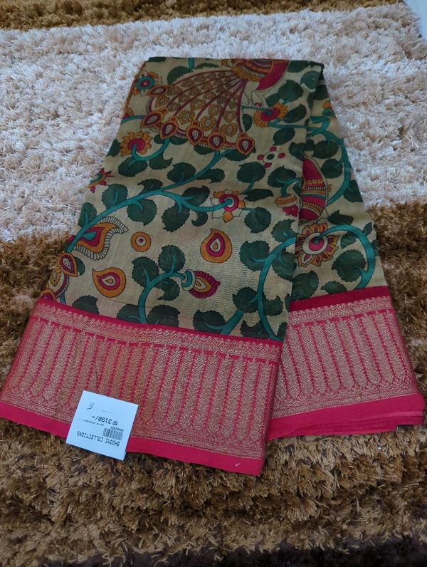 Pure Chanderi Digital  - Black 15