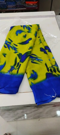Amazon Saree  - Blue, Free Size