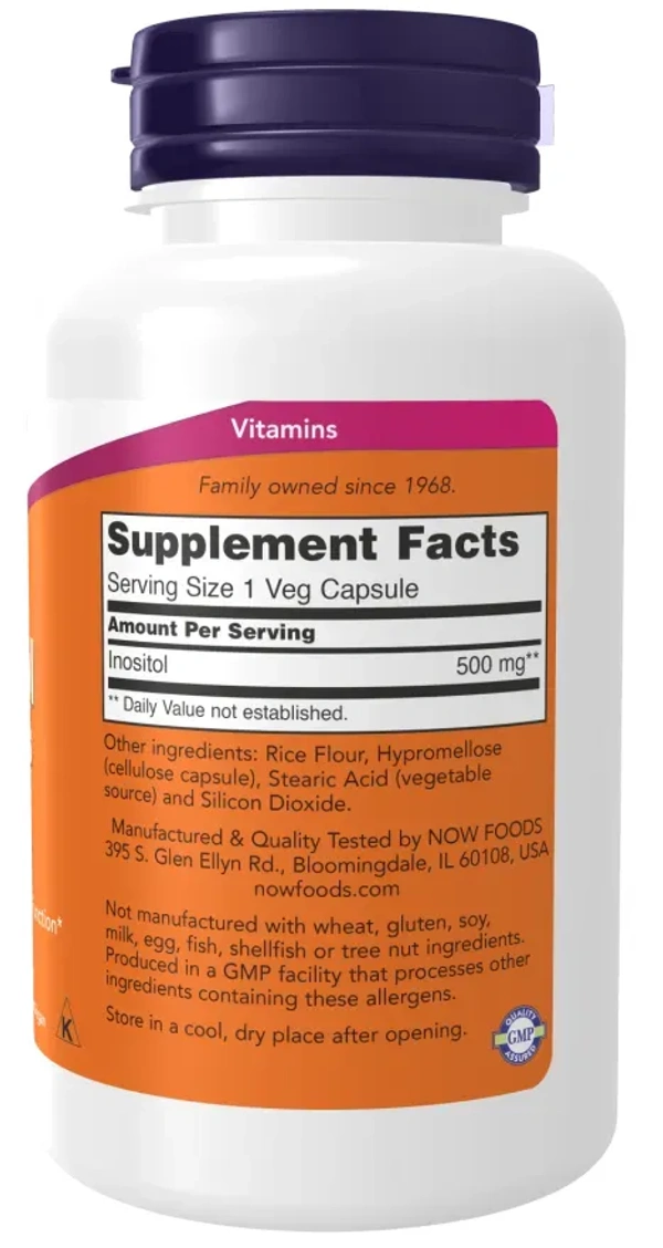 Now Inositol 500 mg - 100 Veg Capsules