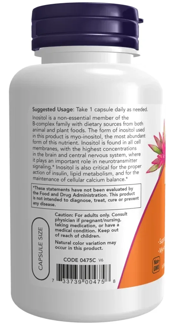 Now Inositol 500 mg - 100 Veg Capsules