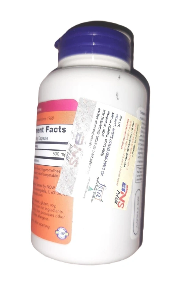 Now Inositol 500 mg - 100 Veg Capsules