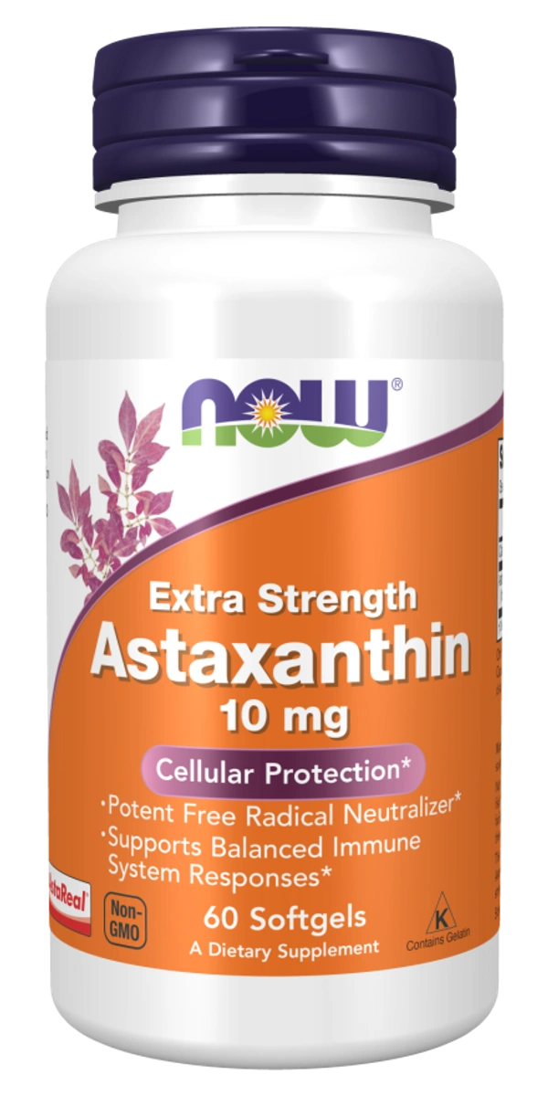 Now Astaxanthin Extra Strength 10 mg - 60 Softgels