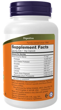Now Plant Enzymes - 240 Veg Capsules