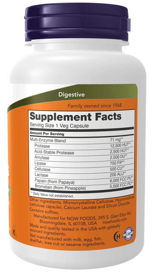 Now Plant Enzymes - 240 Veg Capsules