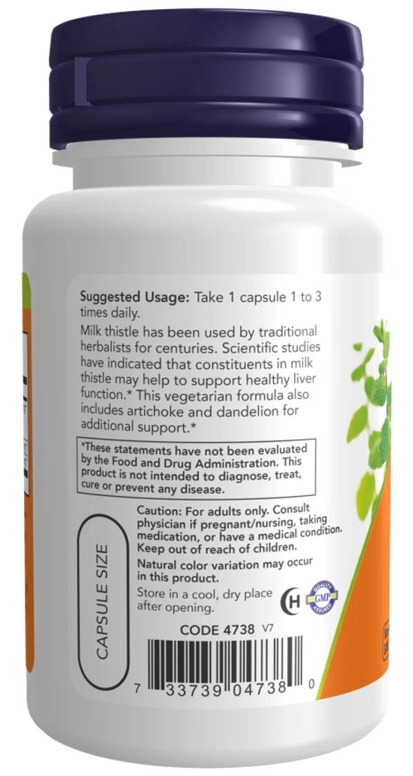 Now Double Strength Milk Thistle Extract 300 mg - 50 Veg Capsules
