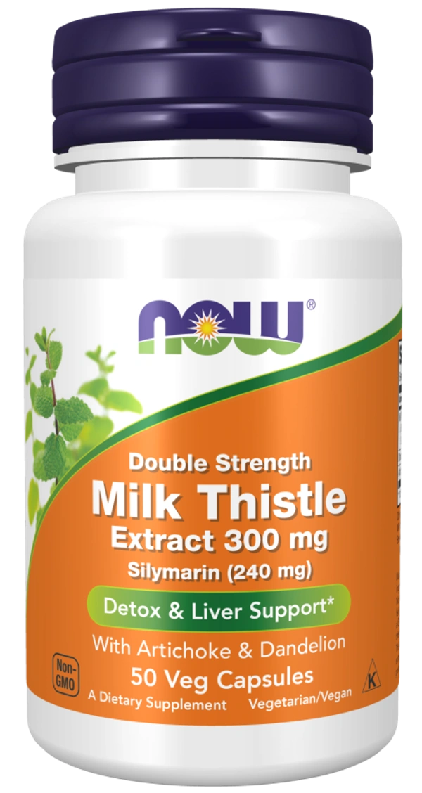 Now Double Strength Milk Thistle Extract 300 mg - 50 Veg Capsules